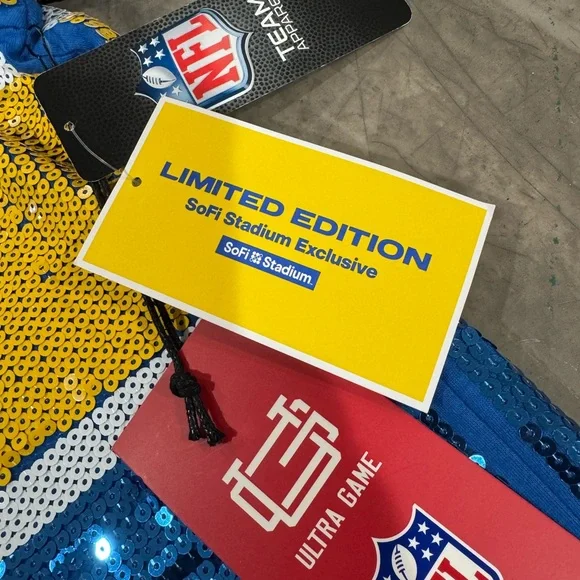 FUN FAN FASHION Blue &Yellow Rams Sequin Jersey- fully lined for comfort! 🏈💙💛🏈
